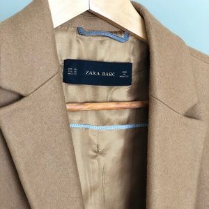 Zara camel coat knee length